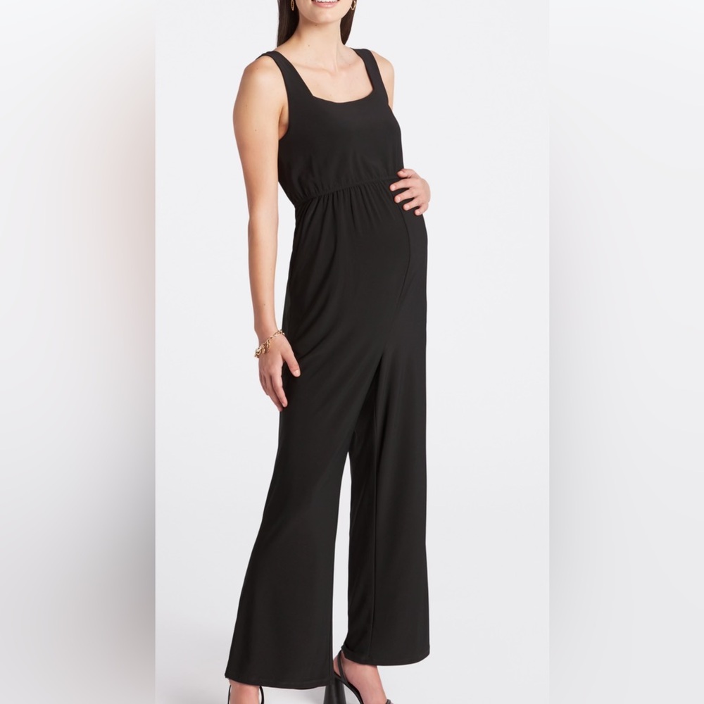 Kaileigh Maternity Black Women's Jumpsuit